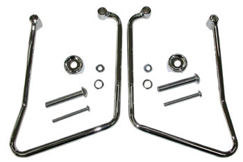 Saddlebag Support Set W / Hardware Permanent Mt Sportster 2004 / 2005 Chrome Plated Permanent Mount Chrome Plated