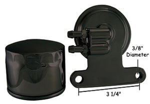 Oil Filter Adapter Kit Custom Applications Black Includes Filter