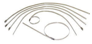 Stainless Steel Snap Straps Secures Exhaust Wrap To Pipe Pkg 6 18" Straps MFG#13160