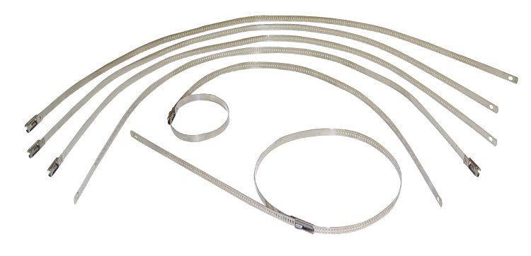 Stainless Steel Snap Straps Secures Exhaust Wrap To Pipe Pkg 6 18
