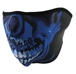 Neoprene 1 / 2 Face Mask Blue Skull Zanheadgear Wnfm024H