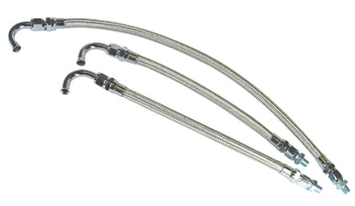 Oil Lines Stainless Steel Shovelhead 68 / 80 W / Elbows For Wrap Around Tank