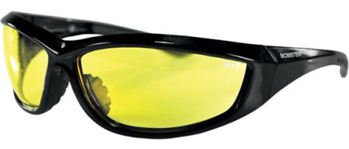 Charger Sunglasses Yellow Lens Black Frame Includes Storage Pouch Bobster Eyewear Echa001Y