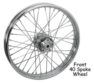 V-Factor 40 Spoke Wheel 21 X 2.15 FL 73 / 84 Dd 7 / 16 Holes Chrome Hub & Rim