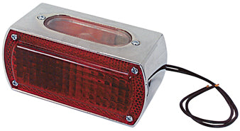 Taillight Custom Box Style For All Models 12 Volt Die Cast Chrome Plated