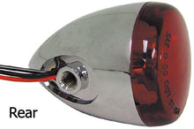 Load image into Gallery viewer, Turn Signal Bullet Style Rear Custom Use W / Amber Lens Single Filament Chrome