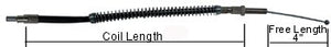 Clutch Cable Black Vinyl 53.3" Big Twin 5 Speed 1983 / 1986 Replaces HD38599-83A