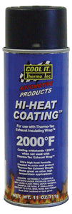 Hi-Heat Coating Spray Paint Use On Metal Or Exhaust Wrap Satin Alum 11 Oz Can Mfg12002