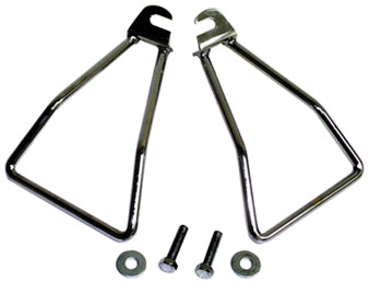 Saddlebag Support Set W / Hardware Quick Off Big Twin 4 Spd 1958 / 1986 (Except St) Chrome Plated