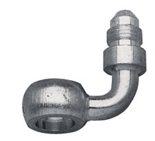 Brake Part Adapter Fitting Chrome Plated 10Mm Banjo #3 Male 90 Degree To Cycleflex Russell R4051C