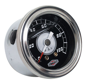 Oil Pressure Gauge Deluxe 100 Psi Oil Filled To Reduce Needle Bounce