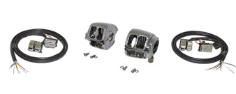 Switch Housing Handlebar Kit Big Twin & Sportster 96 / 06 Lh & Rh Sw Housings W / Black Switches