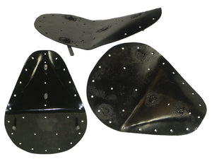 9" Wide Metal Seat Pan Custom Use Painted Black