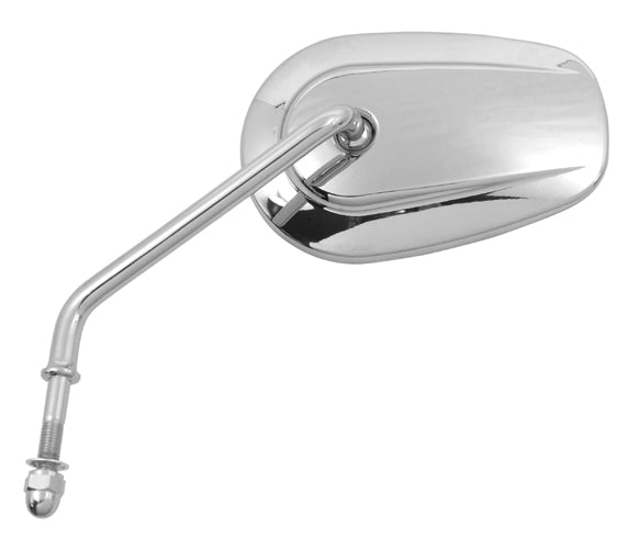 Tapered Mirror Left Chrome Fits All Models 1965 / Later* Long Stem Replaces HD 91848-03B