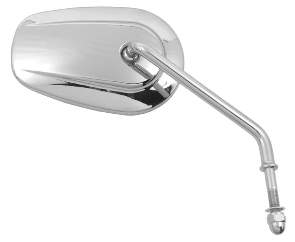 Tapered Mirror Right Chrome Fits All Models 1965 / Later* Long Stem Replaces HD 91846-03B