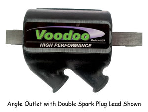 Coil 3 Ohm Voodoo Green Big Twin Sportster W / Point / Elec Singlefire Dual Plug Head MFG#Voo-22