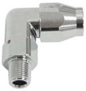 Oil Line Fitting 90 Degree Chrome Plated Uw / Goodridge -6 Oil Hose 1 / 8 Npt W / 360 Degree Swivel