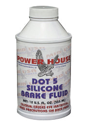 Brake Fluid Dot 5 Silicone Use In All Disc And Drum Brake Systems 12 FL Oz Power House