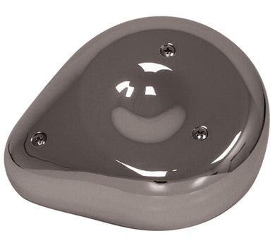 Air Filter Die Cast Tear Drop Fits 3 Hole Filter Mount Carbs Chromed W / Smooth Cover