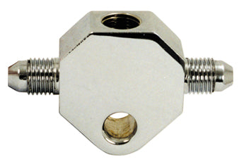 Brake Part Brake Tee Universal Chrome Plated 1 / 8 Npt Center Hole & #3 Male Sides W / 5 / 16