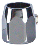 Hose End Custom Hex Fits 1 / 2 Od 1 / 4 & 5 / 16 Id Chrome W / Worm Clamp