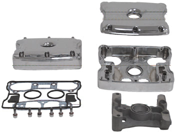 Rocker Arm Cover Assembly Chrome Plated Big Twin Evo 84 / 99 Sportster Evo 86 / Later Die Cast W / Oring / Gasket / Hrdw