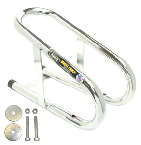 Wheel Chock Permanent Chrome Plated Fits Up To 3 1 / 2" Wide Tire Includes Mounting Hardware MFG# Wc35H