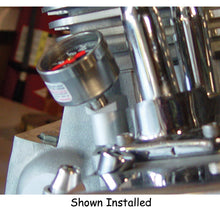 Load image into Gallery viewer, Oil Pressure Gauge Fitting Big Twin Evo 84 / L Use W / Sending Unit Anodized Silver Mfg .2036