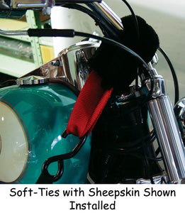 Sheepskin Covered Soft-Ties 18"Long X 1-1 / 2"Wide Black W / 9" Sheepskin Sleeve #41192