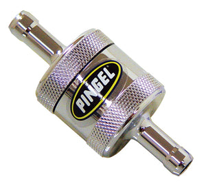 Fuel Filter Super Short Chrome Cleanable Element 5 / 16" Single Inlet / Outlet MFG# Ss1C