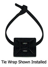 Load image into Gallery viewer, Tie Wrap Mount Black Fits Up To .185&quot;Wide Tie Wraps Adhesive Backing 1&quot;Sq Tdm-50