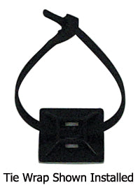 Tie Wrap Mount Black Fits Up To .185"Wide Tie Wraps Adhesive Backing 1"Sq Tdm-50