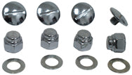 Rkr Sft End Plug & Nut Kit Sh 66 / E71 Spt57 / E71 Chrome Plated Slotted Screws Washers Colony 8222-8