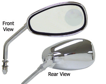 Mirrors W / Inset Magnifier Lens All OE Mounts Rh & Lh Fitment Dot Approved Chrome Plated