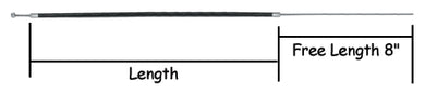 Universal Throttle Cable Braided 40