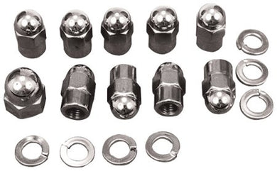 Transmission Part Side Cvr Hardware Acorn Big Twin 4 Spd All Years...Chrome Plated For 1-3 / 4