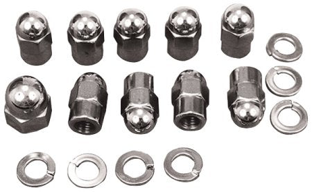 Transmission Part Side Cvr Hardware Acorn Big Twin 4 Spd All Years...Chrome Plated For 1-3 / 4