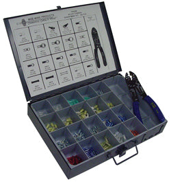 Electrical Terminal Kit W / Crimp Tool 430 Pcs Of Commonly Used Ends Inc Stl Organizer..#Mu-Tk430N