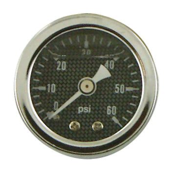 Oil Pressure Gauge 0-60 Psi Carbon Fiber Look 1-1 / 2