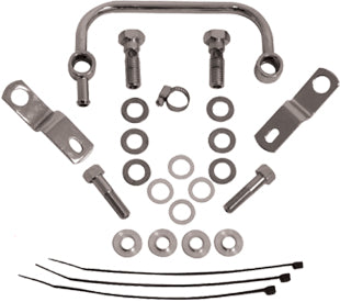 Engine Breather Manifold Kit Big Twin Evo 93 / 99 & Twin Cam 99 / 17 Crossover Tube Mounts & Hrdw