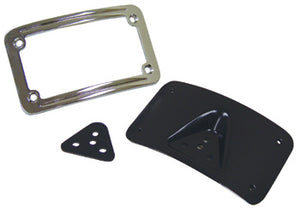 License Mount W / Backing Plate Fits Any Fender Curved Style Uw 7"X 4"Plate 3 Hole Mount Cp