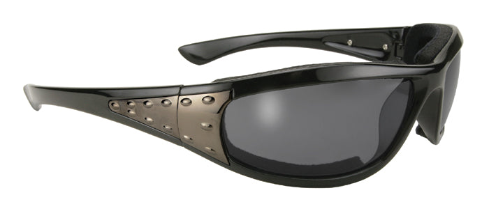 Boneyard Black Frame Eyeware Gunmetal Trim / Silver Mirror Lens MFG#36310