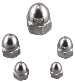 Hardware Acorn Nut 5 / 16-18 Unc Chrome Plated....Pkg Of 10 Colony Pan-160