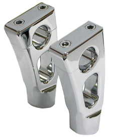 Slotted Handlebar Risers Chrome Plated 4