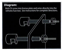 Load image into Gallery viewer, Led License Plate Bolts Fits 1 / 4&quot;Id Holes 12 Volt Chrome Housings MFG#1043557