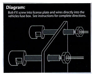 Led License Plate Bolts Fits 1 / 4"Id Holes 12 Volt Chrome Housings MFG#1043557