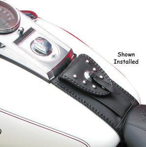 Tank Bib Pouch Studded Fits Softail Flstb 08 / Later Flstc 2009 / Later Mustang#93349