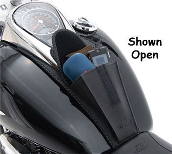 Tank Bib Pouch Studded Fits Softail Flstb 08 / Later Flstc 2009 / Later Mustang#93349
