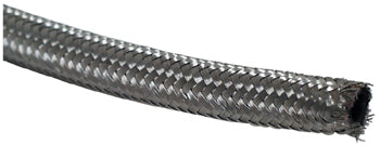 Fuel Line Braided Stainless Custom Use W / Hose End / Worm Clp 20' Long X 1 / 4