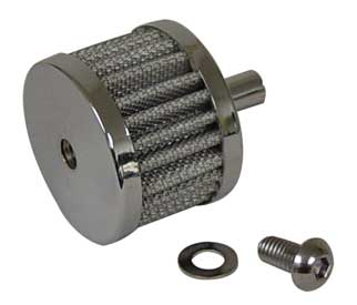 Crankcase Breather Filter Chrome Plated 3 / 8